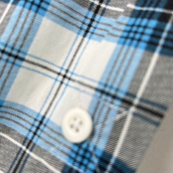 S.Oliver Men's  Blue & White Check Button Up Shirt size Medium - Picture 9 of 13